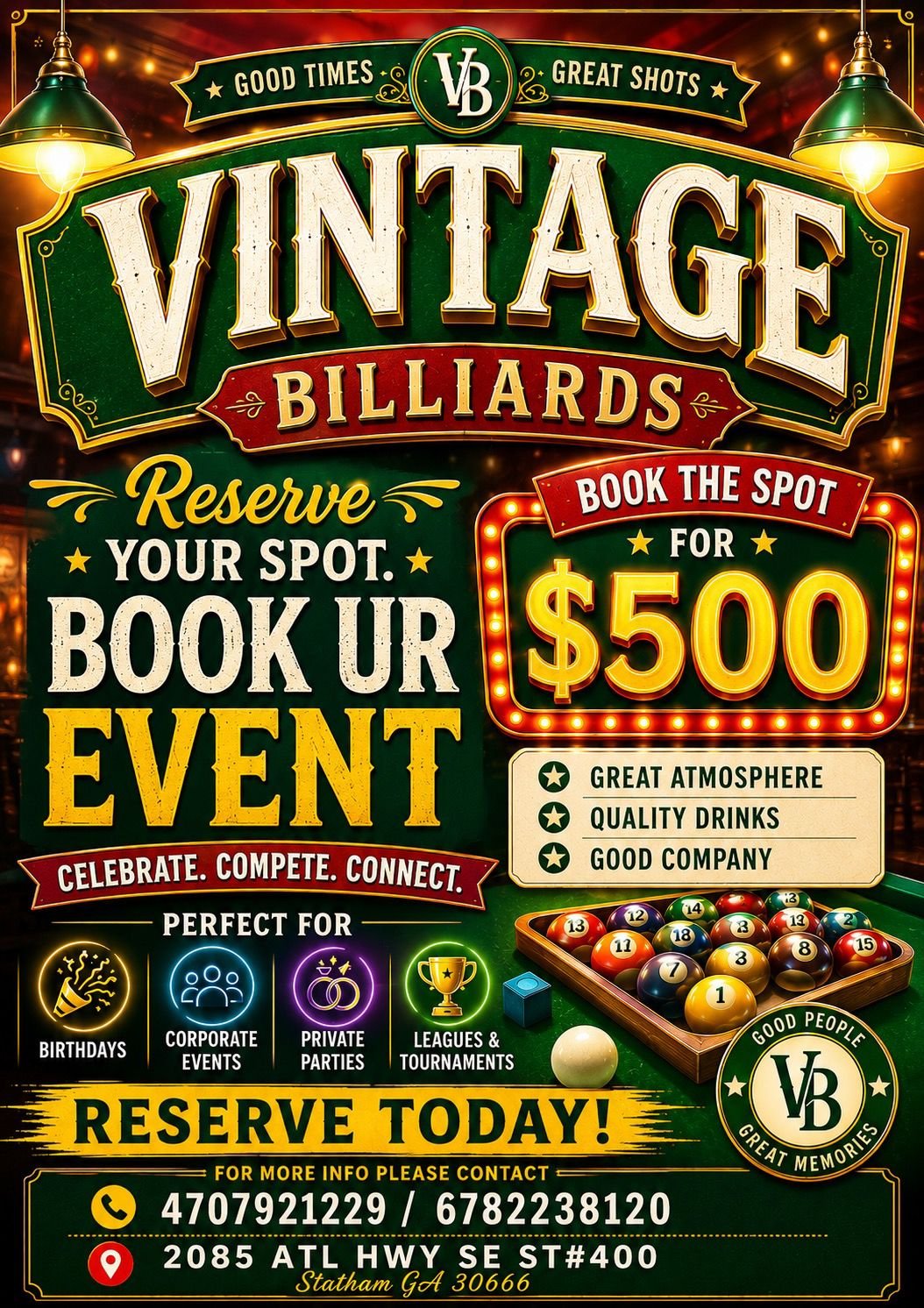 Vintage Billiards Event
